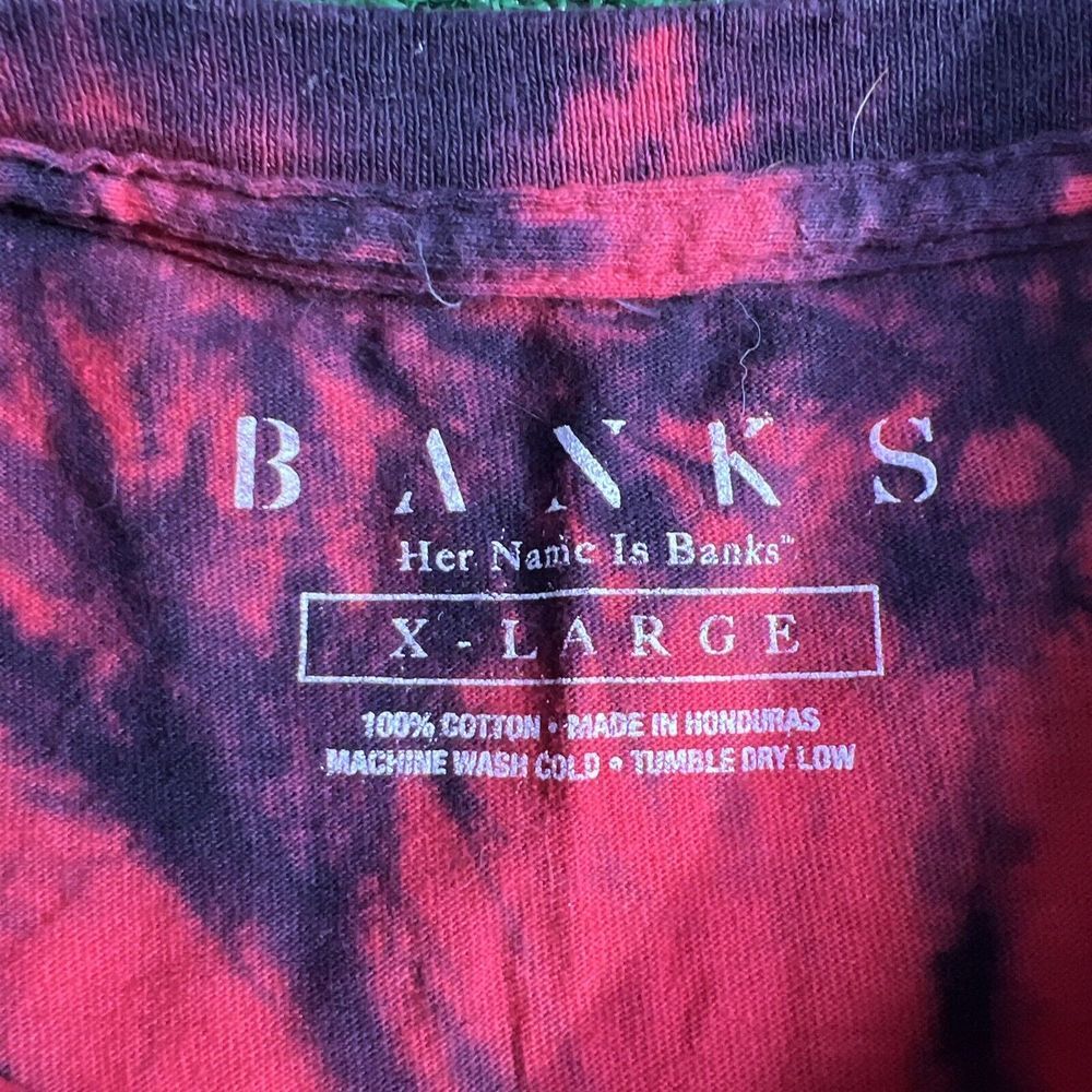 The New Album From Banks Serpentina Red Tie Dye T-Shirts Short Sleeve Size XL - Picture 7 of 8